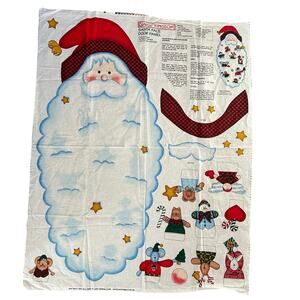 Vintage Daisy Kingdom Santa Face Door Panel Uncut Christmas Fabric